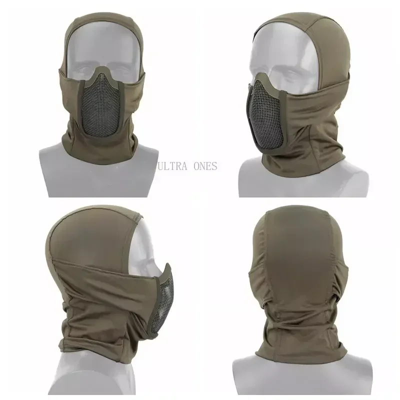 Pasamontañas táctico, bufanda de cara completa, máscara de tiro, juego Cs, máscaras para la cabeza Airsoft, caza, ciclismo, montar, funda facial a prueba de viento - imagen 2