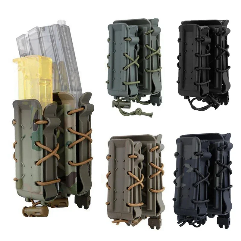 Bolsa táctica Molle para revistas, 9mm, 45ACP, 5,56, 7,62mm, bolsa para Rifle, pistola, Estuche de transporte adicional rápido, accesorios de caza - imagen 2
