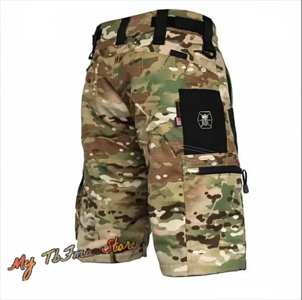 2025 nueva gran oferta ropa de trabajo para hombres pantalones cortos tácticos de rango pantalones cortos multibolsillos resistentes a los arañazos pantalones cortos de cinco puntos - imagen 4