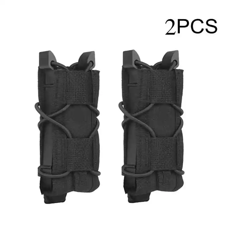 Bolsa táctica de 1/2 piezas para Una sola pistola, bolsa de nailon Molle para linterna, soporte para antorcha, funda para cuchillo de caza, 9mm - imagen 3