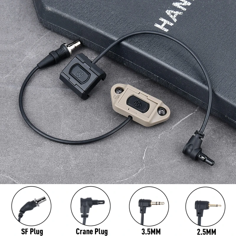 WADSN-interruptor remoto de presión táctico ModButton SF, M300, M600, linterna, enchufe de grúa, 2,5, 3,5, PEQ, DBAL, OGL, NGAL, accesorios de caza - imagen 3