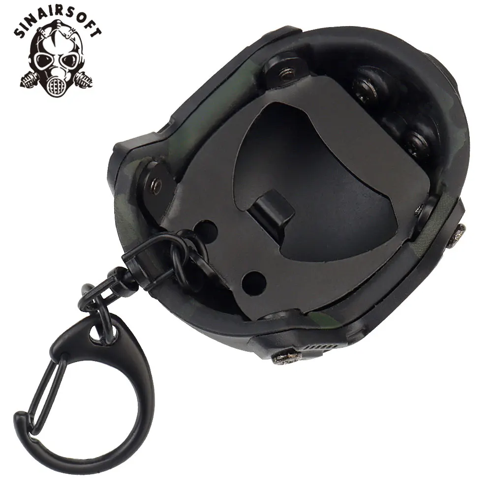 Llavero táctico con forma de casco, miniabrebotellas portátil, abridor de cerveza, herramienta para exteriores, decoración de mochila, regalo - imagen 4