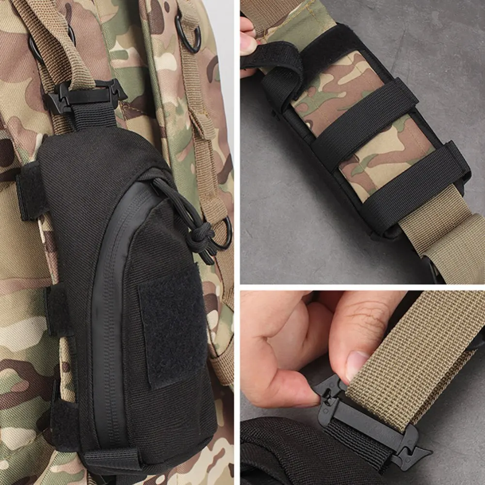 Mochila táctica con correa para el hombro, bolsa Molle para llaves, linterna, herramientas EDC, accesorios de caza y acampada al aire libre - imagen 4