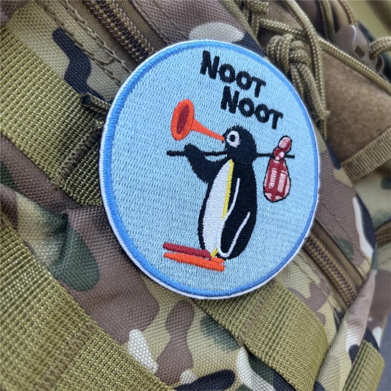 Parche bordado táctico "Penguin" para ropa, insignia de moral, parche militar con gancho, pegatinas para mochila - imagen 5