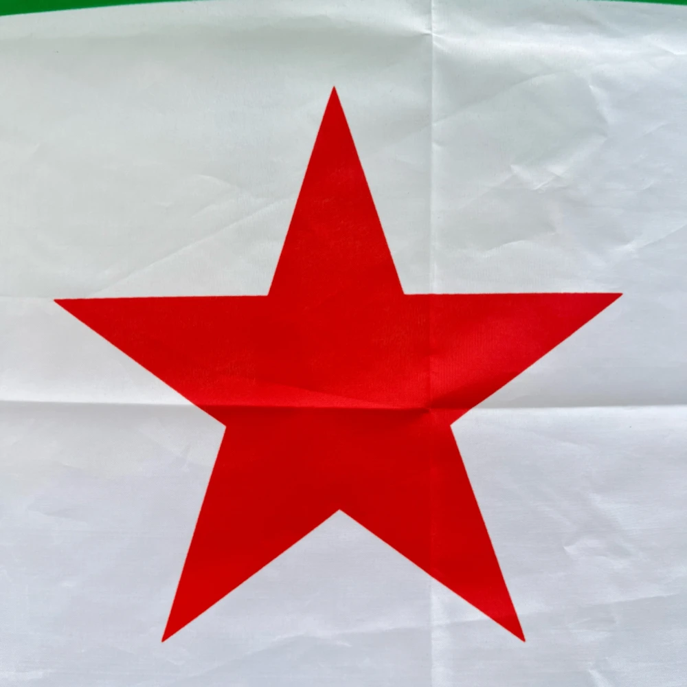 Bandera de Siria 90*150cm, bandera de la revolución de syria, bandera colgante de poliéster para decoración del hogar, República Árabe Siria - imagen 3