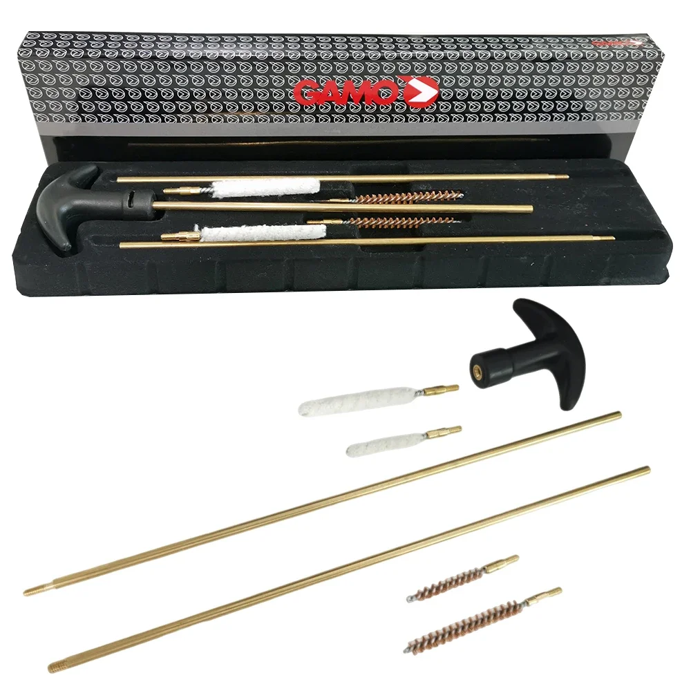 Barril Gamo táctico, herramienta de limpieza de pistola de aire comprimido de 4,5mm y 5,5mm con varilla de extensión, cepillo de latón y algodón para caza, Rifles Airsoft.177.22