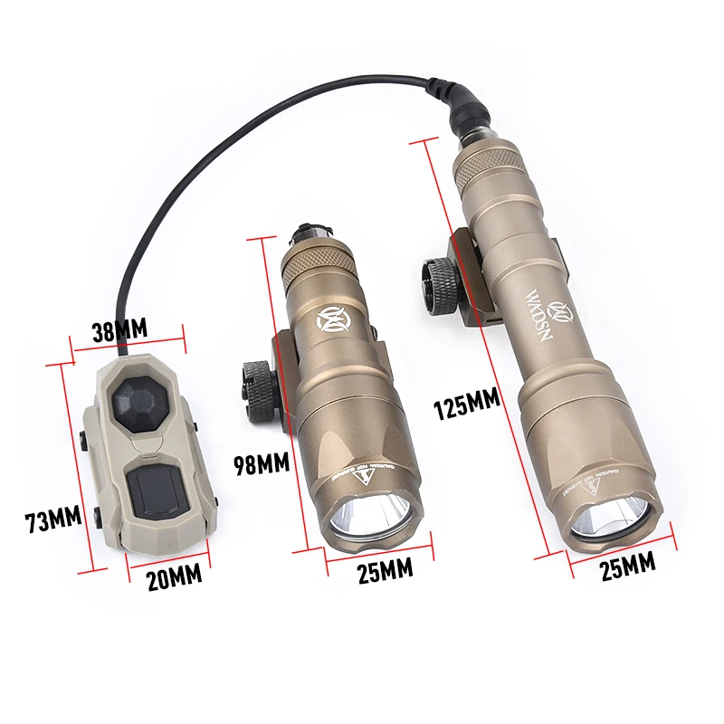 Linterna táctica WADSN Surefir M600 M600C Airsoft caza Aisoft arma Scout luz Axon doble función interruptor Picatinny Rail - imagen 2