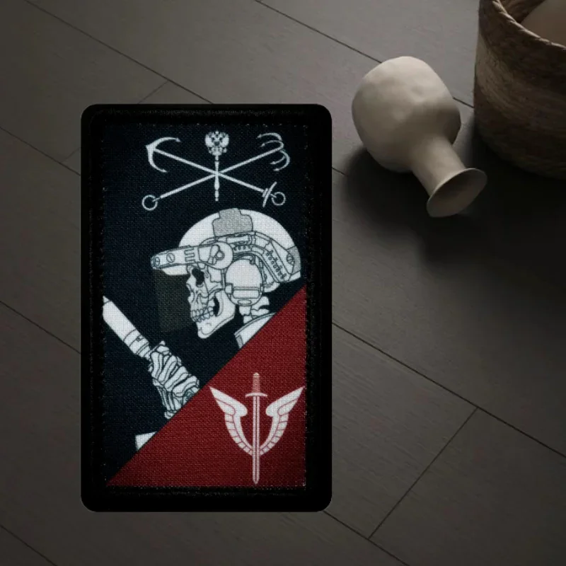 Parche "Omon St. Petersburg", insignia de moral de calavera táctica, brazalete con gancho y bucle, mochila, accesorio de decoración de ropa, pegatina - imagen 3
