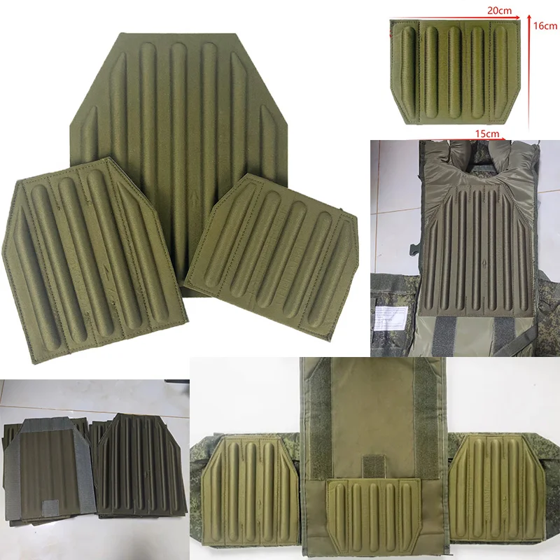 Almohadilla de placa de revestimiento de tablero de cojín de pecho de goma suave EVA, placa de jaula de cintura lateral, placa de coxis para chaleco táctico ruso 6B45 - imagen 2