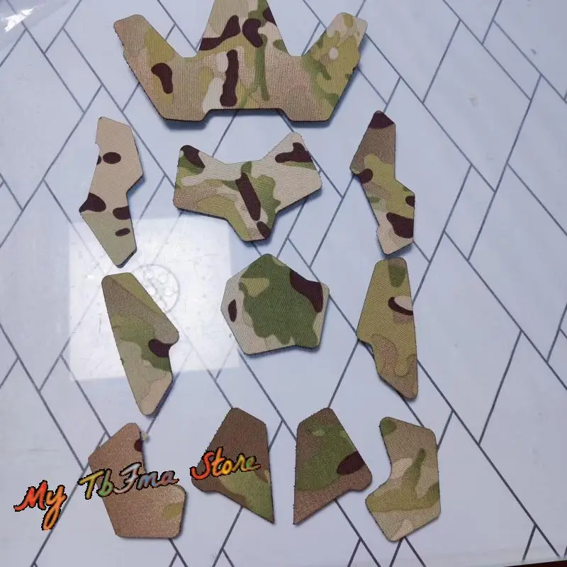 Pegatina decorativa de apariencia de casco SF táctico, sujetadores de gancho y bucle, pegatina DIY, pegatinas de camuflaje con gancho de eyección 500d - imagen 4