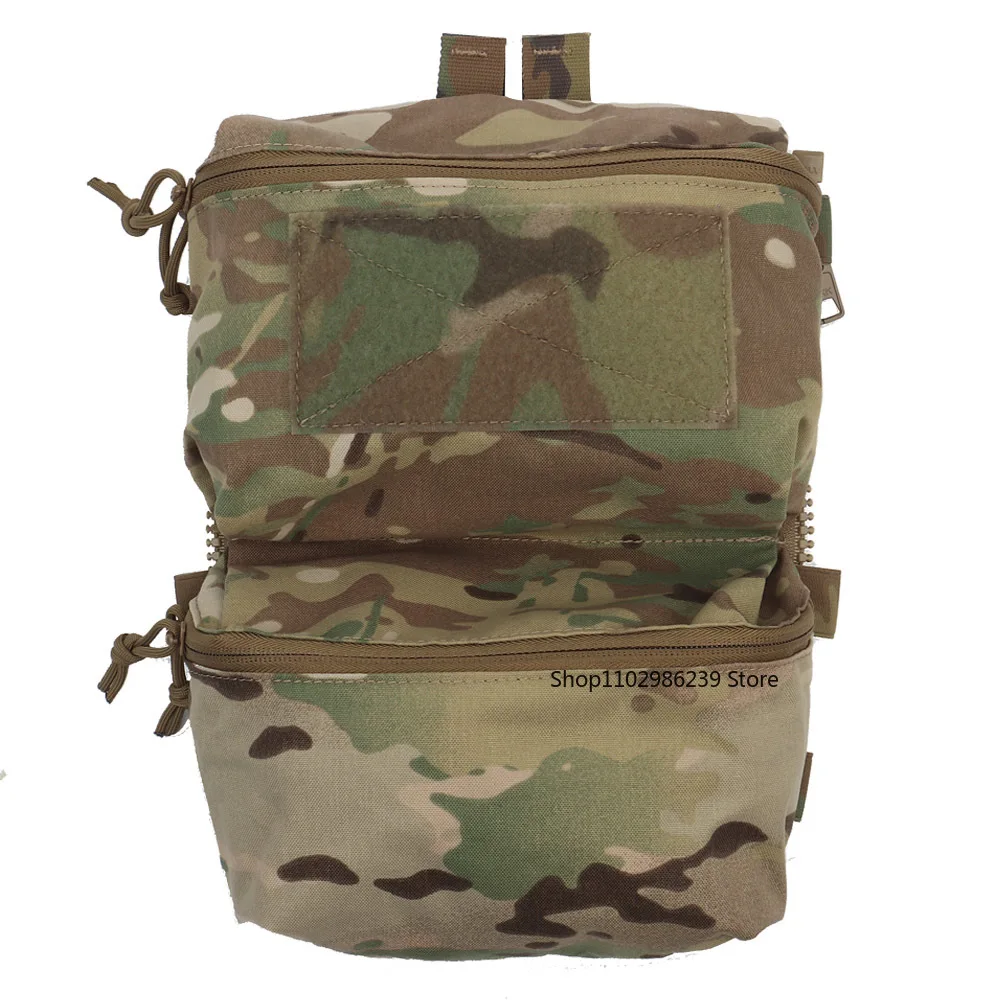 Chaleco táctico, suplemento de placa trasera, subpaquete V5 FCPC, chaleco de caza Airsoft, portador de placa, bolsa doble para artículos diversos - imagen 3