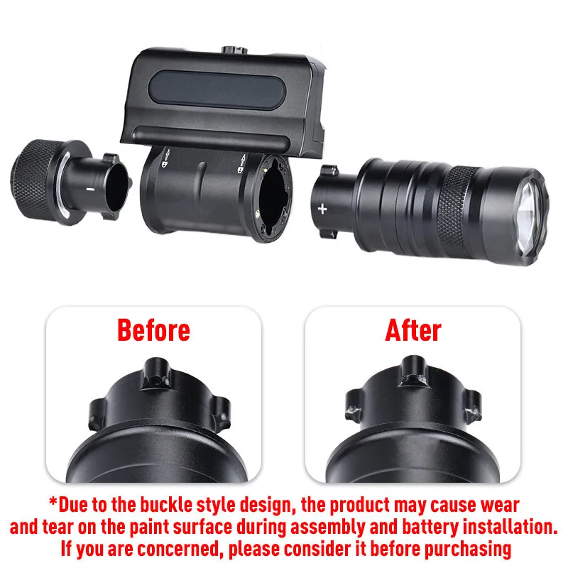 Modularity Weapon Light OWL-HI estroboscópico LED de alta potencia, 1500 lúmenes, luz blanca, CD táctico, linterna de búho, luz de arma optimizada - imagen 4