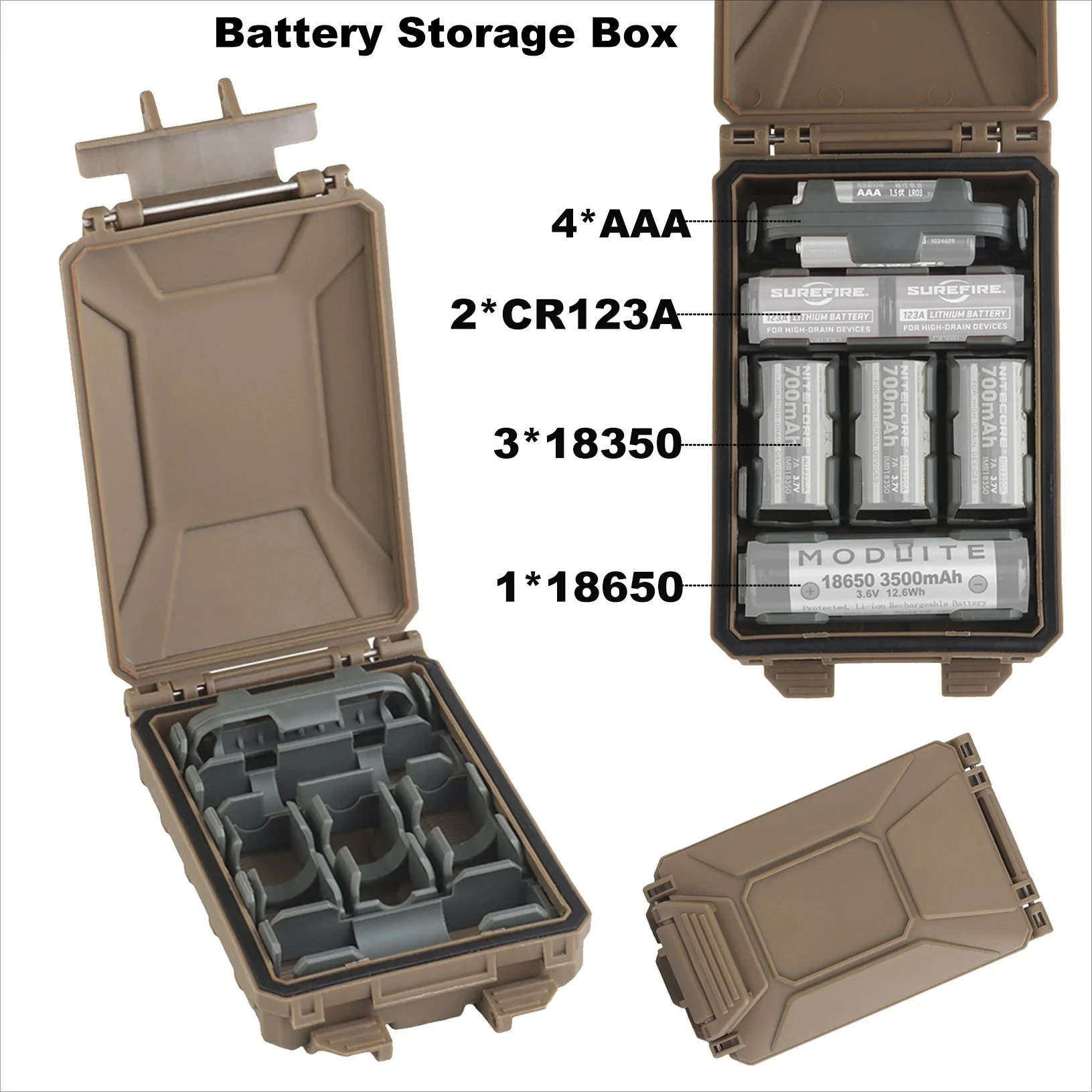 Funda batería táctica MOLLE impermeable para Airsoft militar - imagen 5