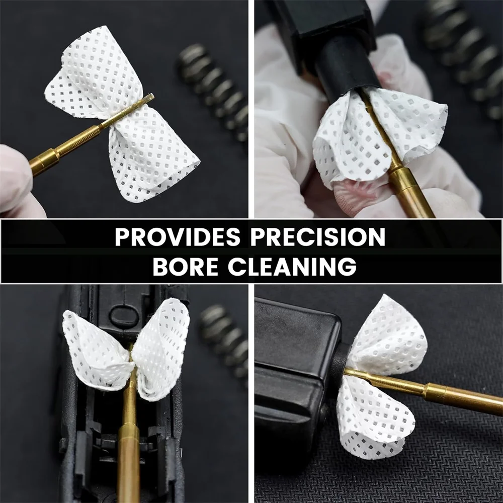 Parches de limpieza sin pelusa para pistolas y rifles – algodón - imagen 3