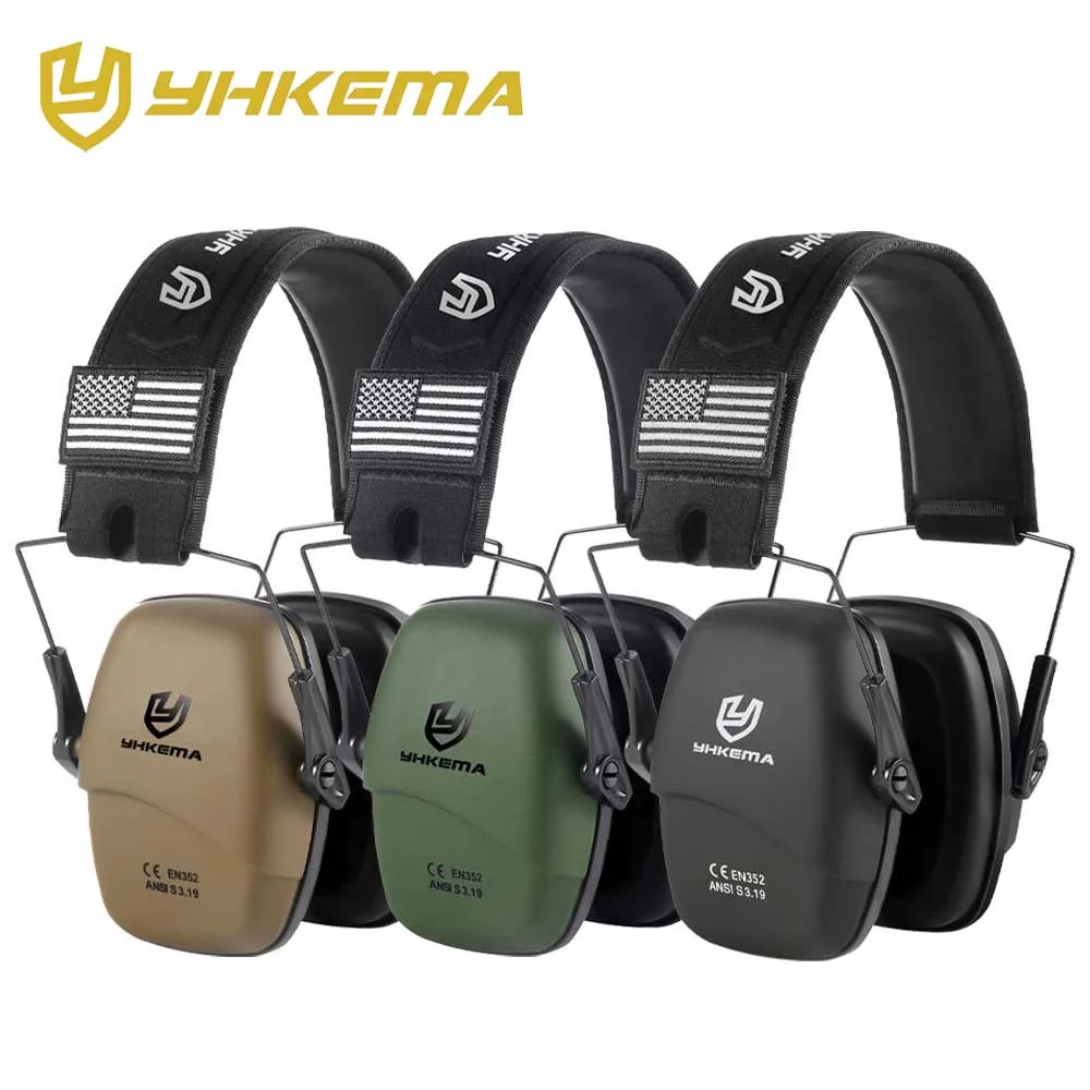 YHKEMA-auriculares tácticos con protección auditiva, cascos de tiro para caza, orejeras con reducción de ruido, 25dB - imagen 2