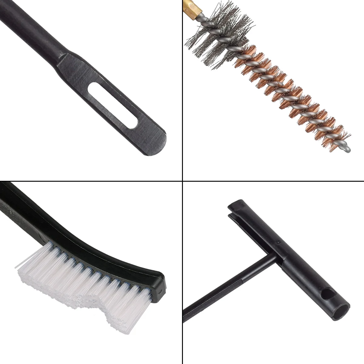 Juego de Kit de limpieza de 10 piezas, cepillo de varilla de limpieza 22LR, limpiador de caza Airsoft, accesorios para pistola, herramientas de limpieza aptas para pistola de Rifle.22.223 556 - imagen 5