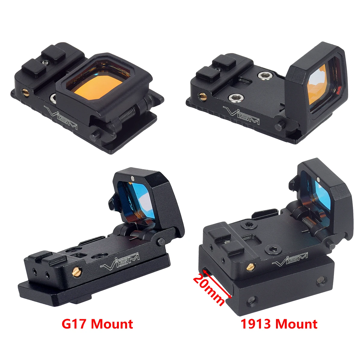 NcSTAR VISM Flipdot Reflex óptico punto rojo mira táctica 3 MOA Mini mira de pistola para pistola G17 MOS o montaje de riel Picatinny de 20mm - imagen 2