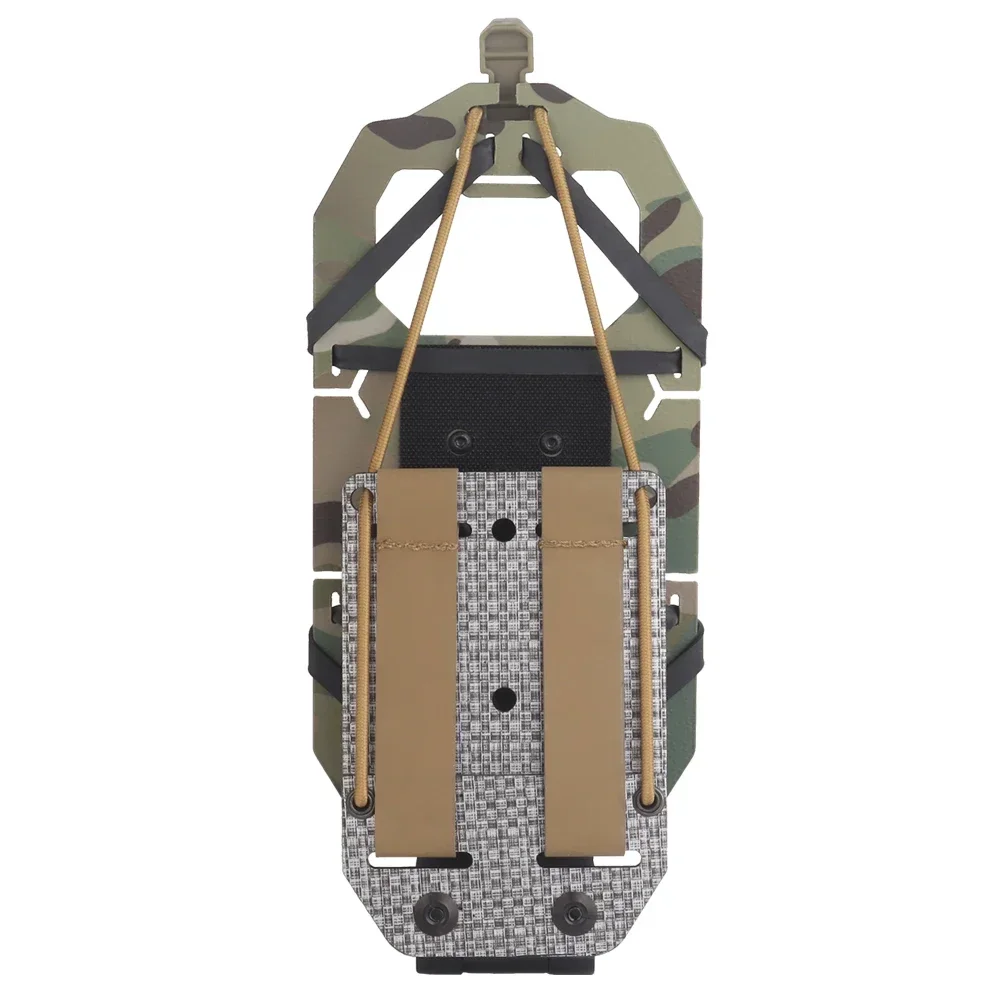 Soporte giratorio táctico para teléfono, tablero táctico para el pecho trasero, adecuado para accesorios de soporte Molle - imagen 4