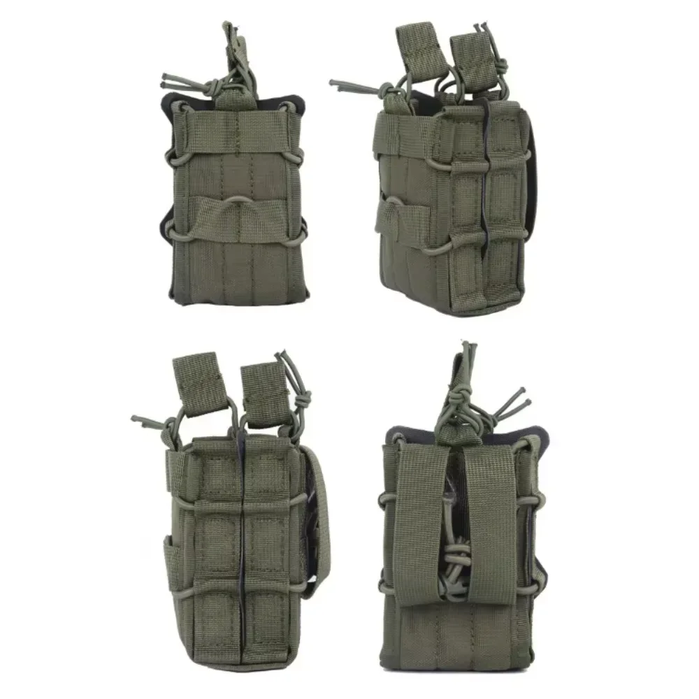 Bolsa de revistas compatible con MOLLE para M4/M16/AR15, soporte de munición doble para actividades al aire libre, organizador de clip montado en cinturón duradero - imagen 3