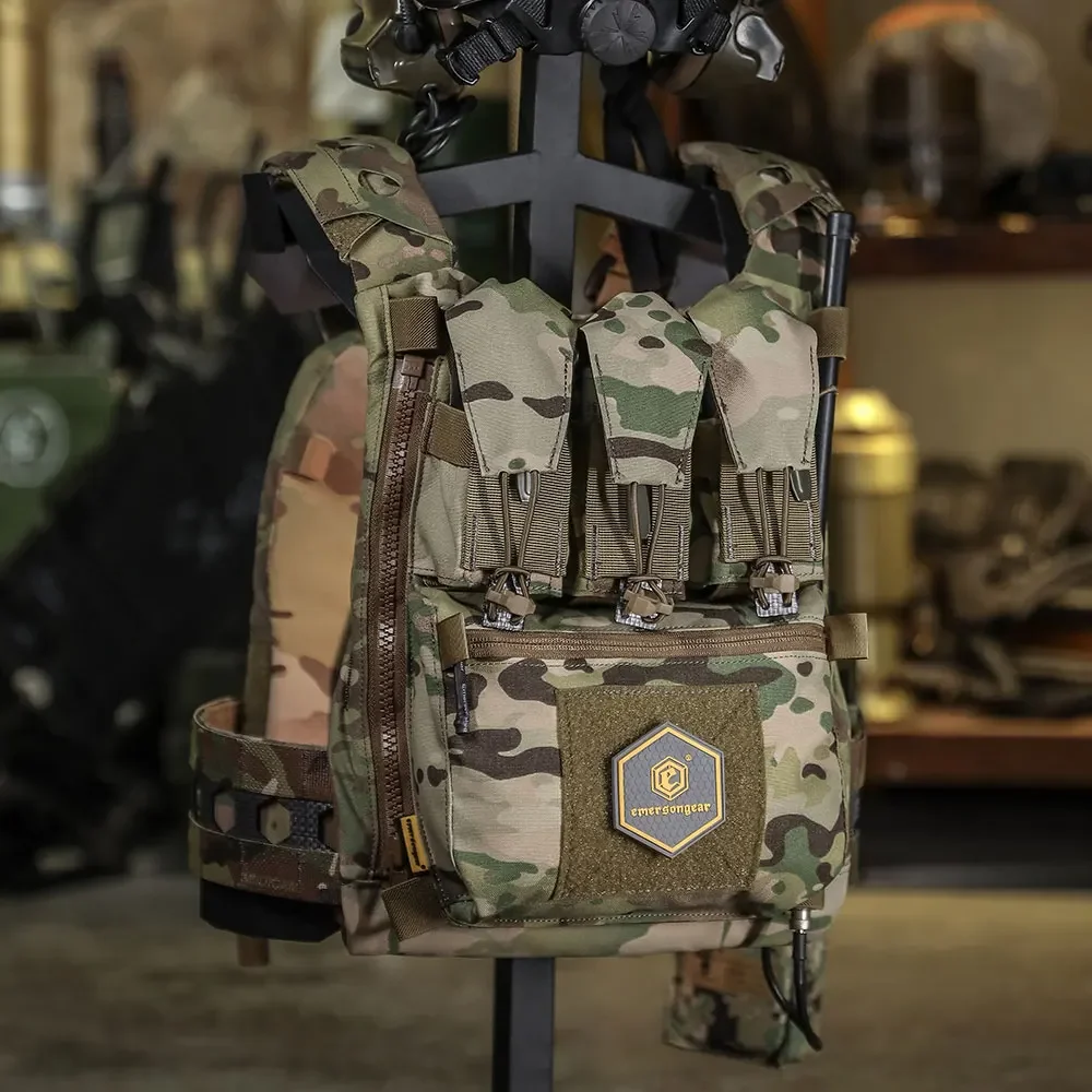 Emersongear para FRO Style V5 chaleco Panel trasero mochila con cremallera bolsa para revistas multiusos caza táctica senderismo - imagen 3