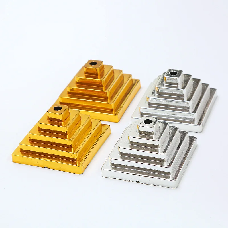 Base de plástico para asta de bandera, Base redonda y cuadrada para decoración, 10 piezas - imagen 2