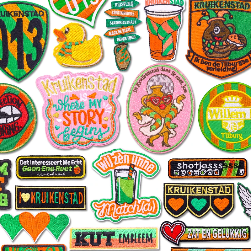 Parche de Carnaval de Países Bajos, emblema de Kruikenstad DIY, parches bordados, parches para planchar para ropa, parche para coser, novedad de 2026 - imagen 2