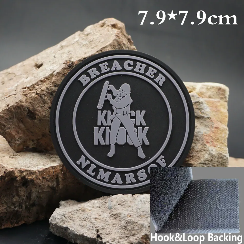 Korps Mariniers Breacher NLMARSOF parches tácticos de PVC con respaldo de gancho y bucle para mochilas, ropa, accesorios militares - imagen 2