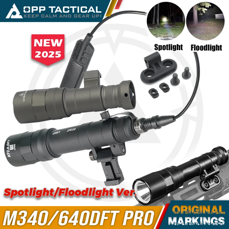 SOTAC M640DFT/M340DFT linterna táctica luz de explorador Turbo proyector versión compatible con riel de 20mm accesorios para Rifle Airsoft