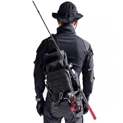 Bolsa de pecho táctica ajustable con cremallera lisa unisex aire libre
