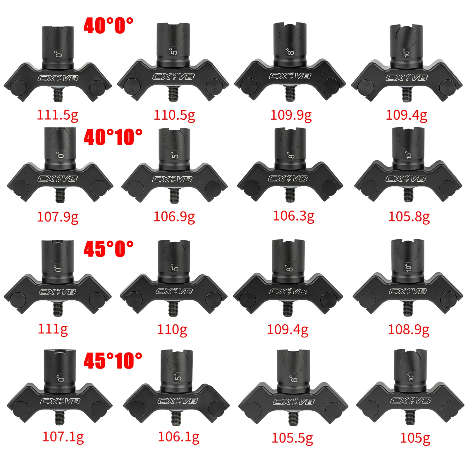 Tiro con arco Barra en V de doble cara 40 °   45 °   Desconexión rápida 0 °   5 °   8 °   10 °   Barra de equilibrio de arco recurvo de aluminio, tiro al objetivo, accesorios de caza - imagen 3