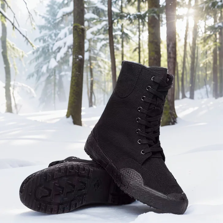 Botas de combate negras de alta calidad para hombre, botas de seguridad para el trabajo al aire libre, zapatos sólidos de lona informales para hombre, zapatos para correr y senderismo, envío gratis - imagen 2