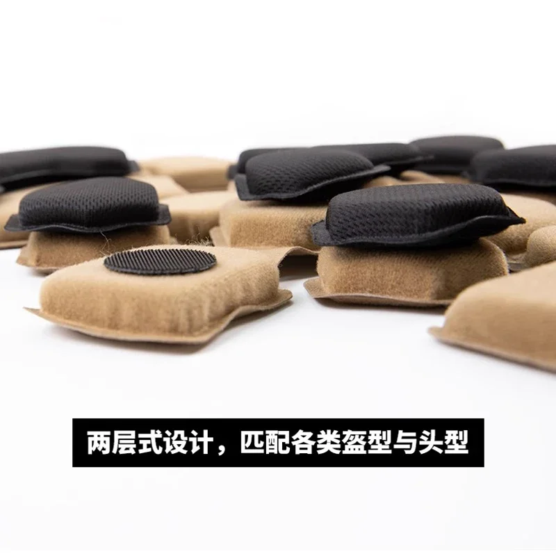 Almohadilla interior de repuesto para casco Wendy, espuma viscoelástica de doble capa, cojín táctico extraíble transpirable absorbente del sudor - imagen 4