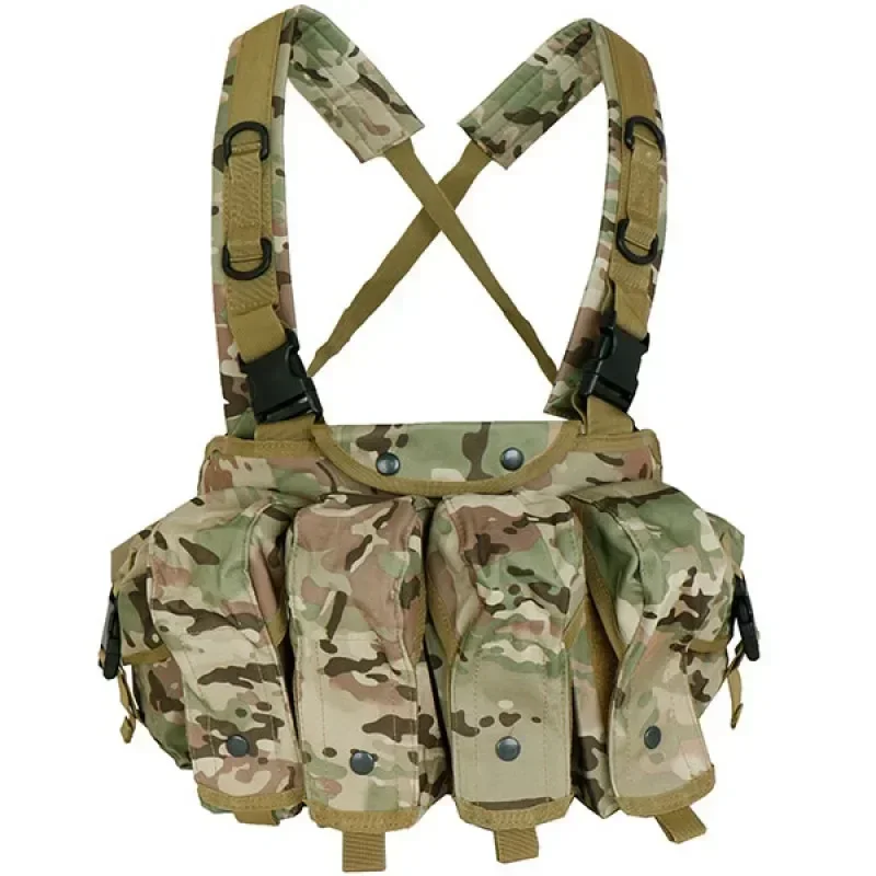 FG atacs-Chaleco de camuflaje AK, aparejo de pecho táctico de nailon, sistema Molle, bolsa para revistas, ropa de caza Airsoft, chaleco, accesorios, equipo - imagen 4