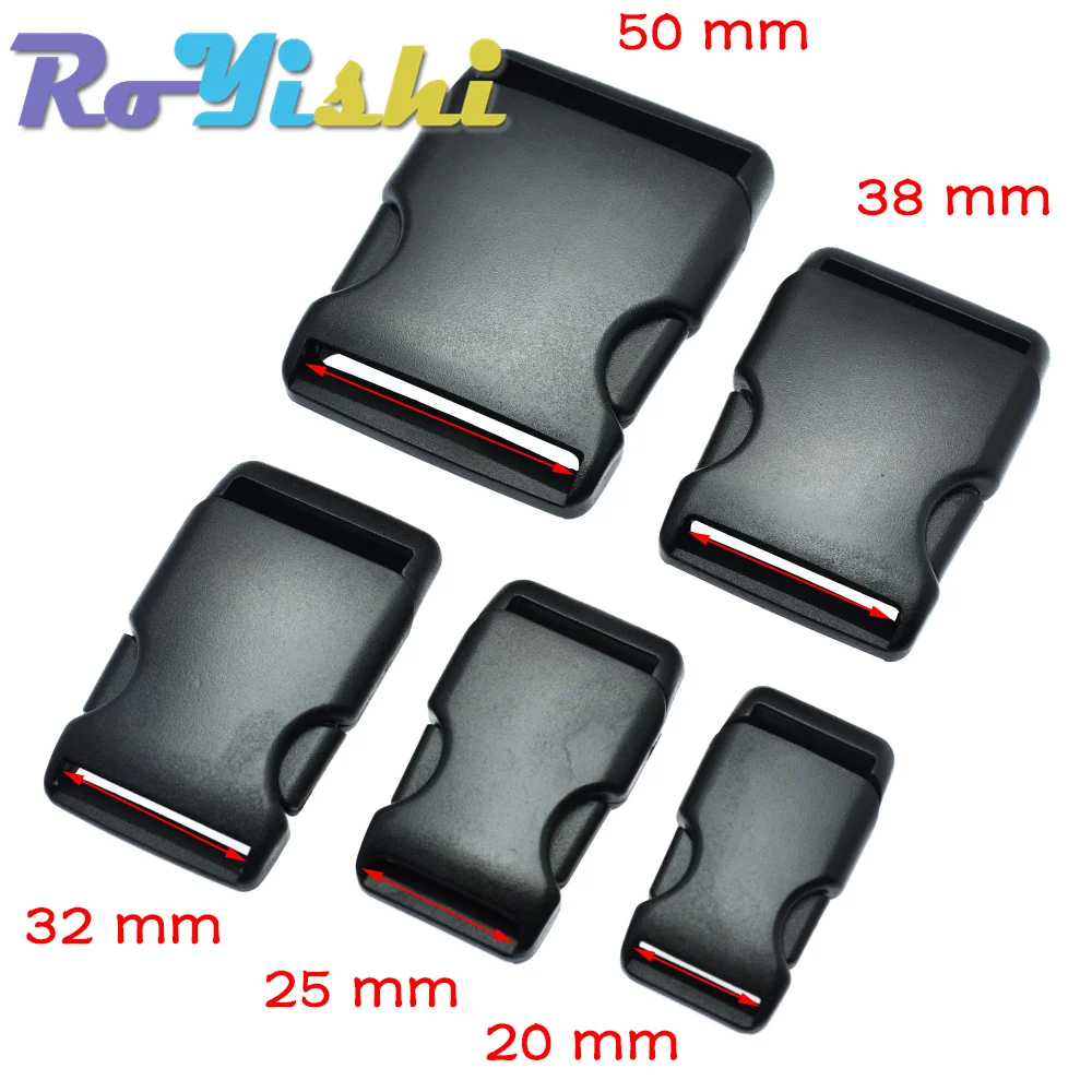 Correas de plástico con hebilla de Liberación lateral, correas ajustables para mochila táctica, 20mm, 25mm, 32mm, 38mm, 50mm - imagen 3