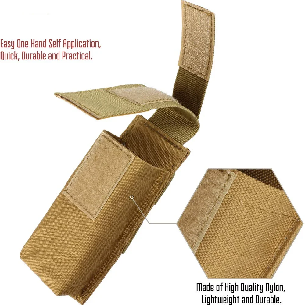 Bolsa táctica Molle para linterna, soporte para torniquete, bolsa de cizalla Molle para cuchillo, herramienta de mano, linterna, cinturón, riñonera, organizador - imagen 5