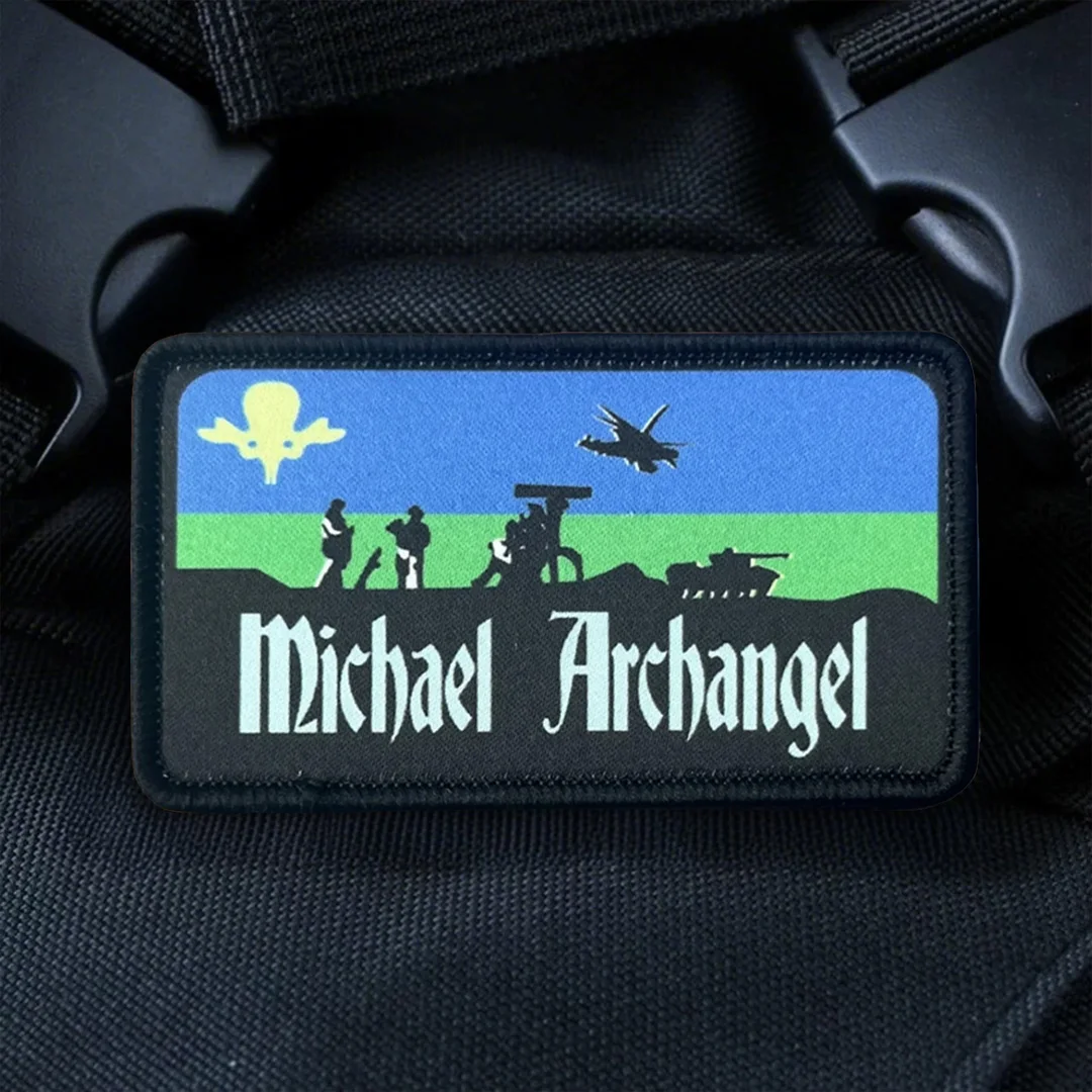 Parche táctico Michael Arcángel, divertido moral, Meme, gancho, cierre adhesivo, insignia para mochila, gorra Molle, pantalones vaqueros