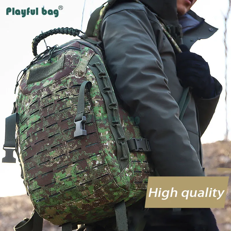 Mochila táctica de 25L para hombre, mochila Molle de alpinismo al aire libre, camuflaje militar, impermeable, equipo de deporte al aire libre, AVA143 - imagen 3