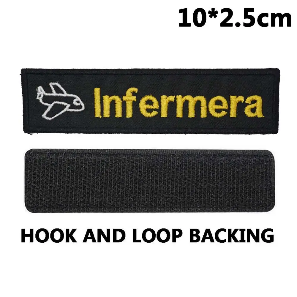 Parche de nombre bordado personalizado con marcas de aviones, Parche de texto personalizado con respaldo de gancho para ropa, sombrero y mochila - imagen 4