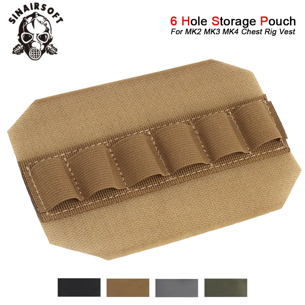 Bolsa de almacenamiento de Panel de bucle portátil táctico, organizador de inserción de 6 agujeros a granel, soporte de bala para chaleco de caza MK2 MK3 MK4