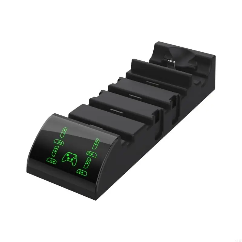 Base carga universal para juegos para NS2PRO compatible con 4 5 controladores con indicadores potencia individuales K1KF - imagen 2