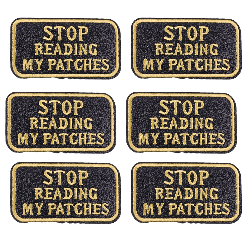Parches termoadhesivos bordados con letras Glitter y eslóganes - imagen 2
