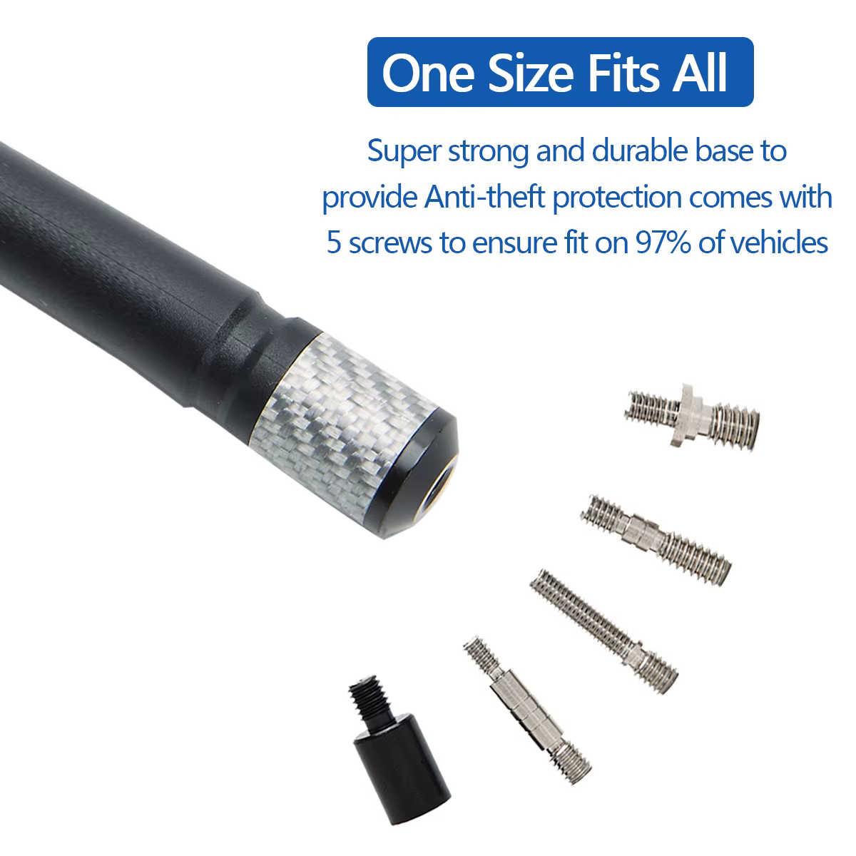 ABBREE AR-162 Antena flexible FM AM alta ganancia para Jeep Wrangler - imagen 4