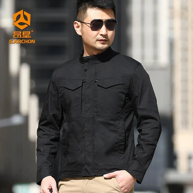 Chaquetas tácticas de campo para hombres, abrigos de combate militar, chaqueta de motocicleta al aire libre, moda del ejército, senderismo, uniforme de béisbol, Tops de Bombardero - imagen 4