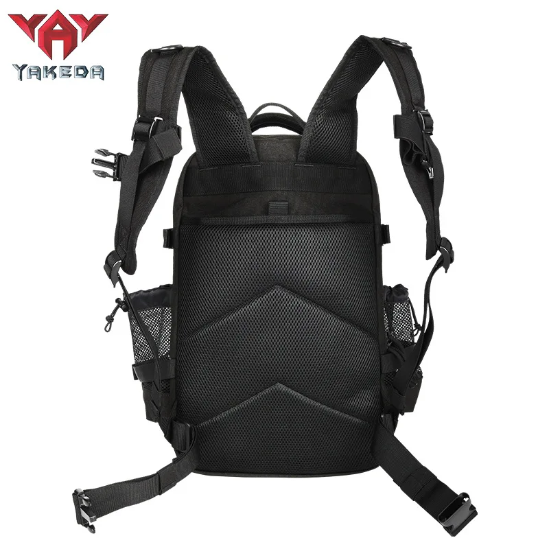 Yakeda-mochila militar impermeable de nailon para hombre, morral táctico de 22L, 1000D, para exteriores, Camping, caza, MOLLE - imagen 3