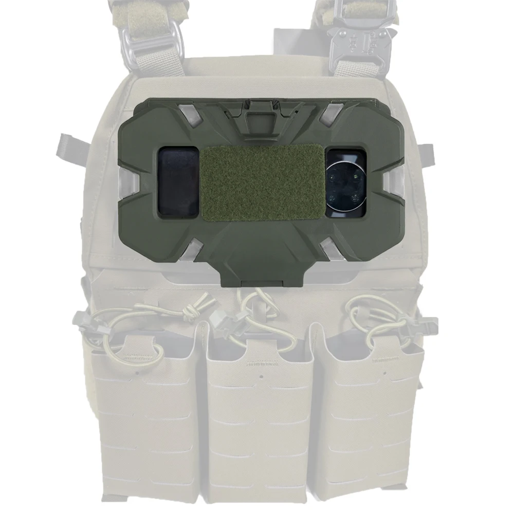 Portador de placa táctica soporte para teléfono MOLLE, tablero de navegación plegable, equipo de sujeción para teléfono móvil, chaleco de caza Airsoft accesorio de aparejo de pecho - imagen 2