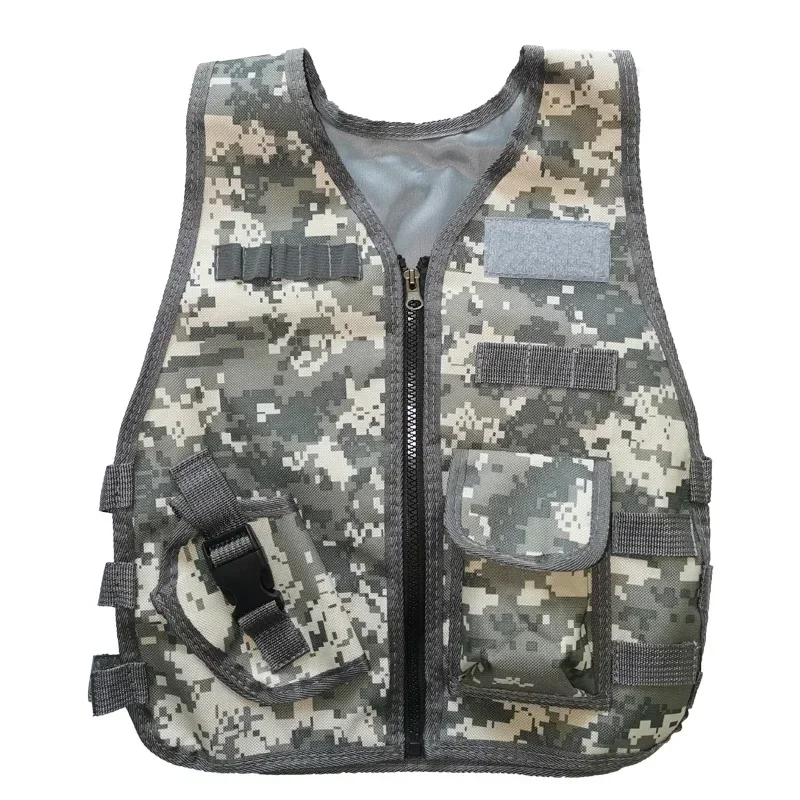 Chaleco de camuflaje de combate para niños, chalecos Airsoft para exteriores, chaleco táctico de Paintball, equipo CS, uniforme de francotirador para niños y niñas - imagen 5