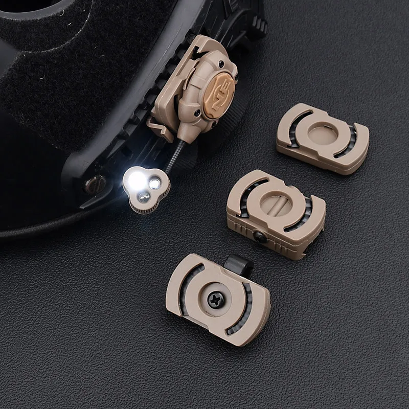 Luz táctica militar rápida para casco, linterna LED para casco, 3 modos, verde, rojo, IR, blanco, supervivencia al aire libre, luz de señal de seguridad - imagen 4