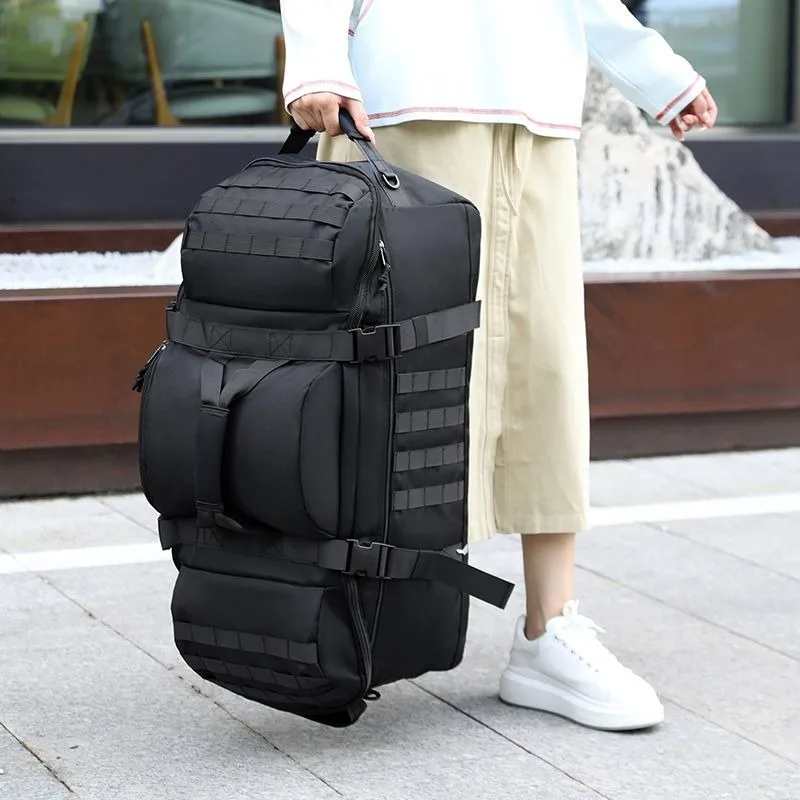 Mochila de viaje grande de 70L, mochila de senderismo para senderismo al aire libre, Camping, sistema Molle, mochila para caza, ciclismo, gimnasio, Fitness - imagen 5