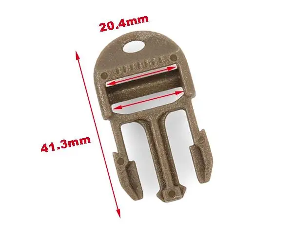 XC-34B-1 Hebilla de conexión rápida de 4 piezas Hebilla de ajuste de correas de 3/4 pulgadas - imagen 3