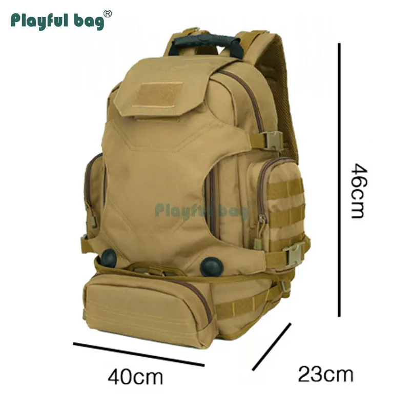 Mochila táctica MOLLE CAMO con estructura y cargadera